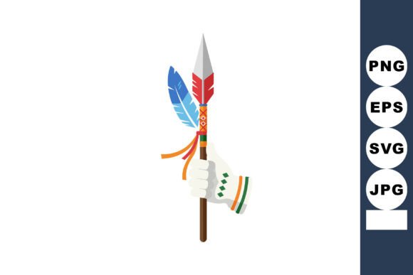 Bringing Tradition to Life: The Art of the Hand Holding Decorative Spear with Color