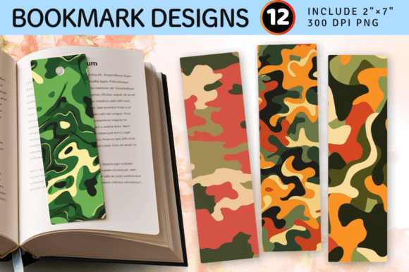 Decorative Camo PNG Bookmark Design Guide
