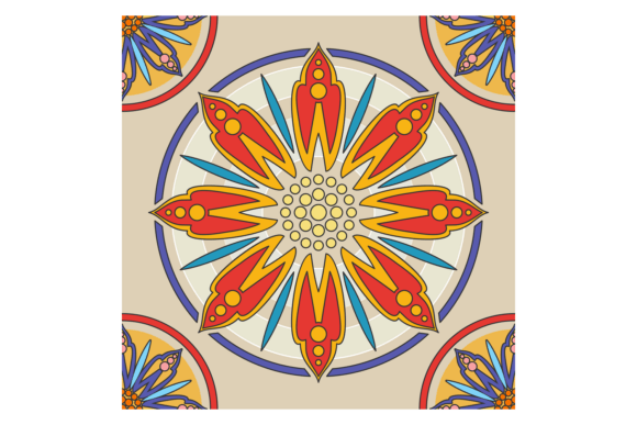 Decorative Ceramic Tile Floral Ornament Guide