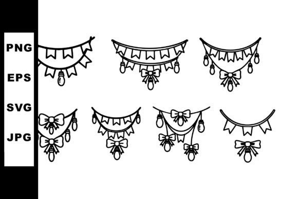 Elevate Your Celebration Designs with Decorative Festive Garland Vector Illustrations