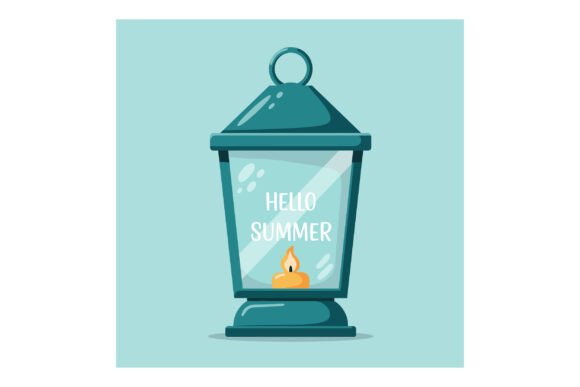 Elevate Your Space with a Decorative Teal Lantern and Candle Design
