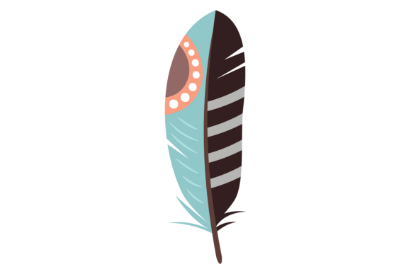 Elevating Digital Aesthetics with Patterned Feather Decorative Boho Fluff
