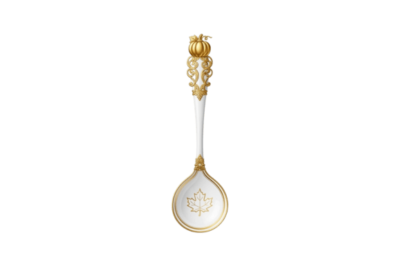 Elevating Holiday Design with a Decorative White and Gold Spoon Aesthetic