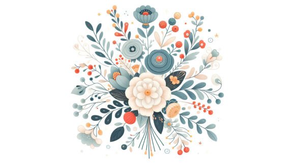 Elevating Your Brand with a Beautiful Decorative Bouquet Digital Asset