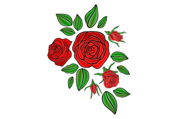 Elevating Your Designs with a Stunning Red Rose Composition