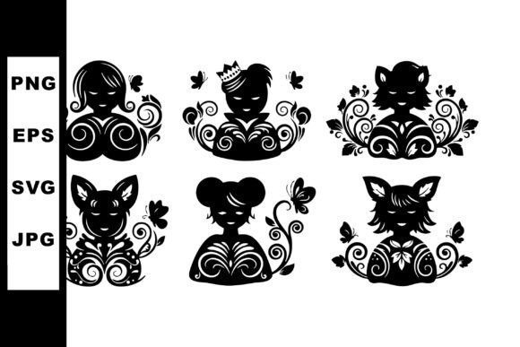 Elevating Your Designs with Decorative Animal Silhouettes with Flora