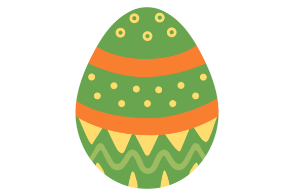 Embracing the Green Egg with Decorative Pattern: A Spring Symbol for Modern Design