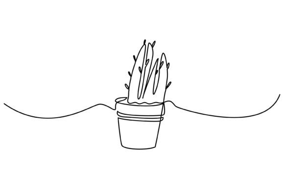 Mastering Minimalism: The Art and Utility of One Line Decorative Cactus Wall Decor