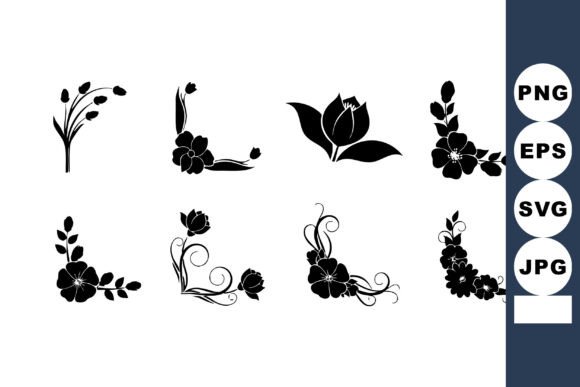 Strategic Application of Floral Corner Decorative Elements with B for Brand Elevation