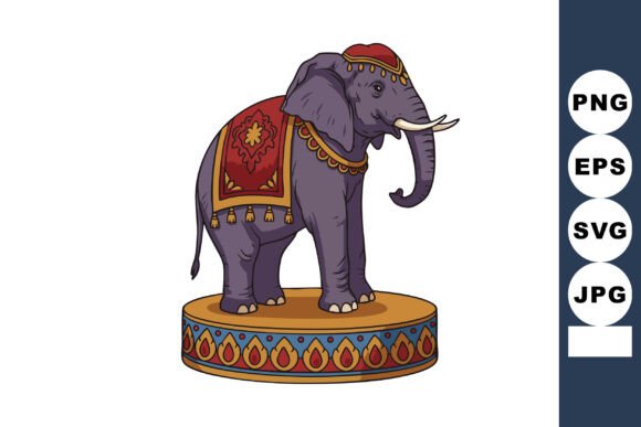 Strategic Visual Positioning: Leveraging the Elephant with Decorative Cloth and Jewel