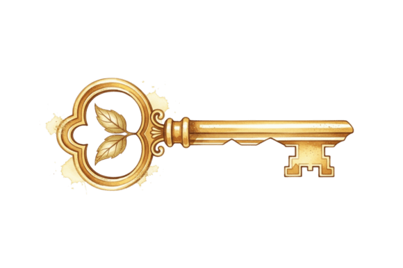 Unlocking Timeless Elegance: The Golden Vintage Decorative Key Symbol