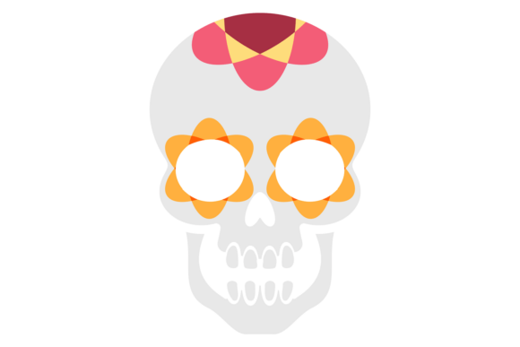 Vibrant Day of Dead Decorative Skull Mexican Colors